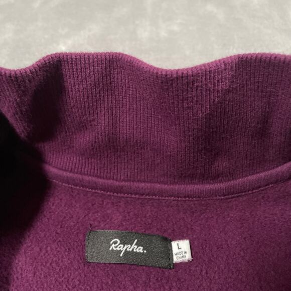 Rapha Sweatshirt Large Purple Full Zip Mock Neck Casual Athleisure Basic Classic - Picture 3 of 8